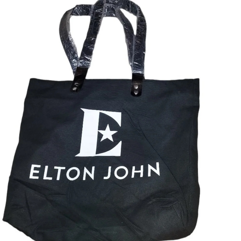 Elton John canvas black tote bag - Picture 1 of 4